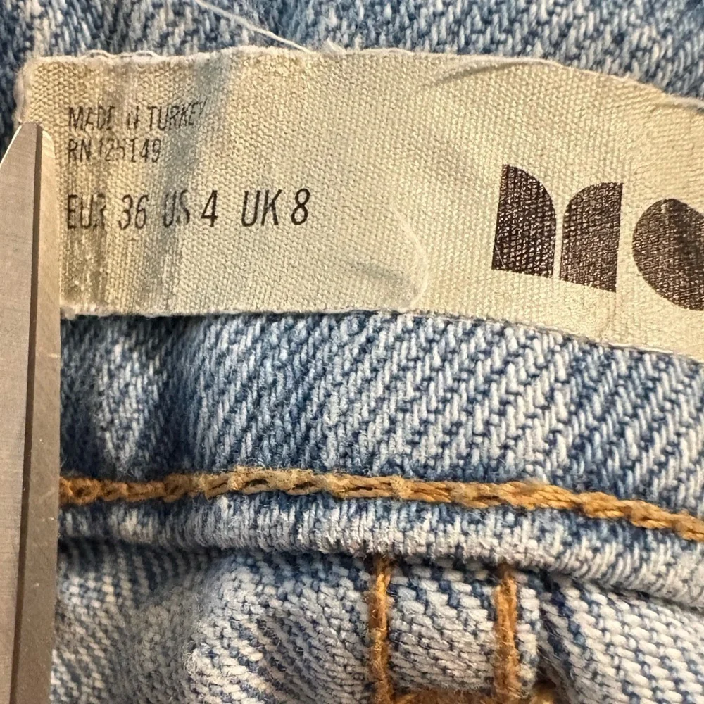 Topshop Blue and Yellow A-Line Mini Skirt